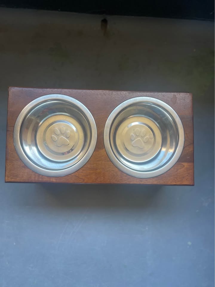 Twin Stainless Steel Pet Bowls product photo