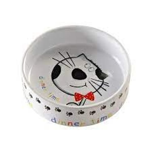 Cat-design feeding bowl product photo