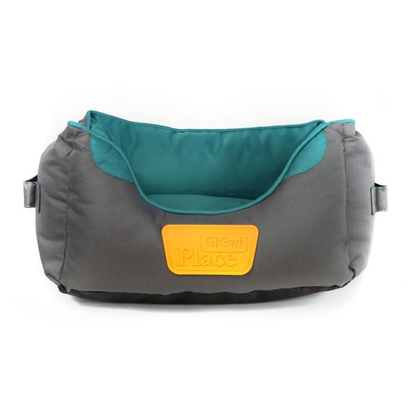 GiGwi Bolster Bed – Green/Grey product photo