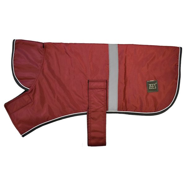 ZEES Dapper Dog Coat – Warm Maroon product photo
