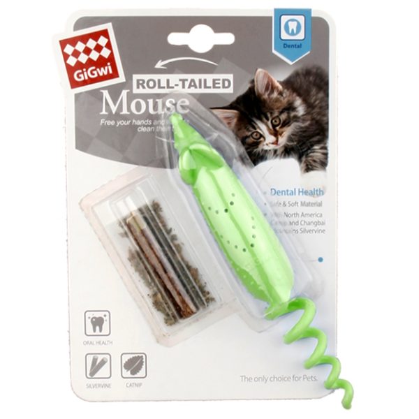 GiGwi Roll Tailed Mouse with Catnip product photo