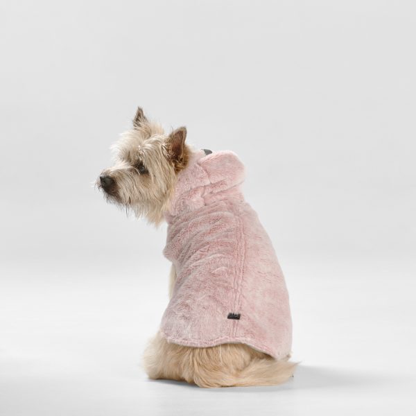 Snooza Wear Pink Faux Fur Dog Coat with Hood product photo